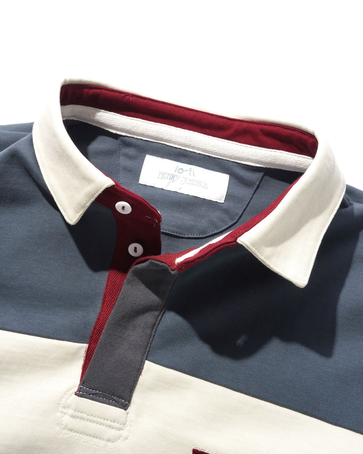 Applique Rugby Polo, Navy / Cream