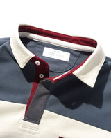Applique Rugby Polo, Navy / Cream