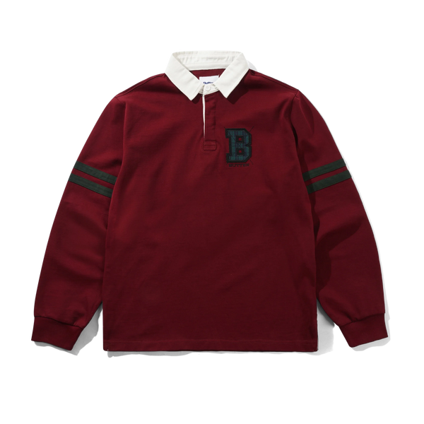 Butter Goods Applique Rugby Polo, Burgundy
