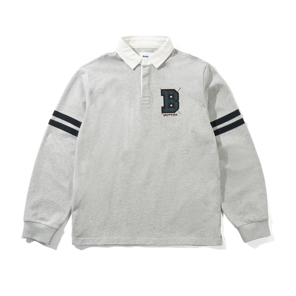 Butter Goods Applique Rugby Polo, Heather