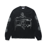 Arkestra L/S Waffle Top, Washed Black