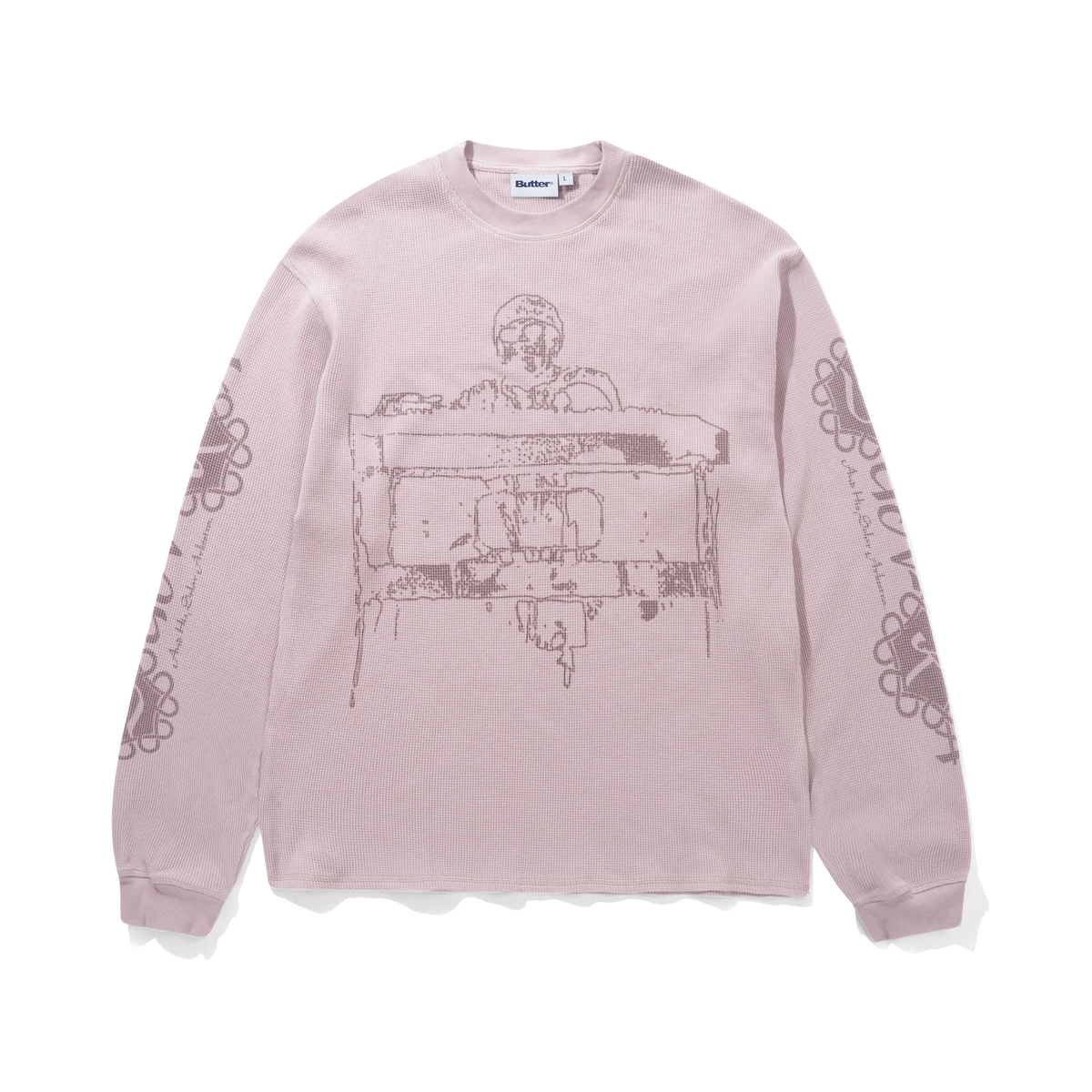 Arkestra L/S Waffle Top, Washed Lilac