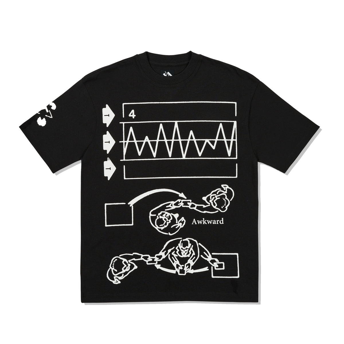 TTT Awkward Graph Tee, Black
