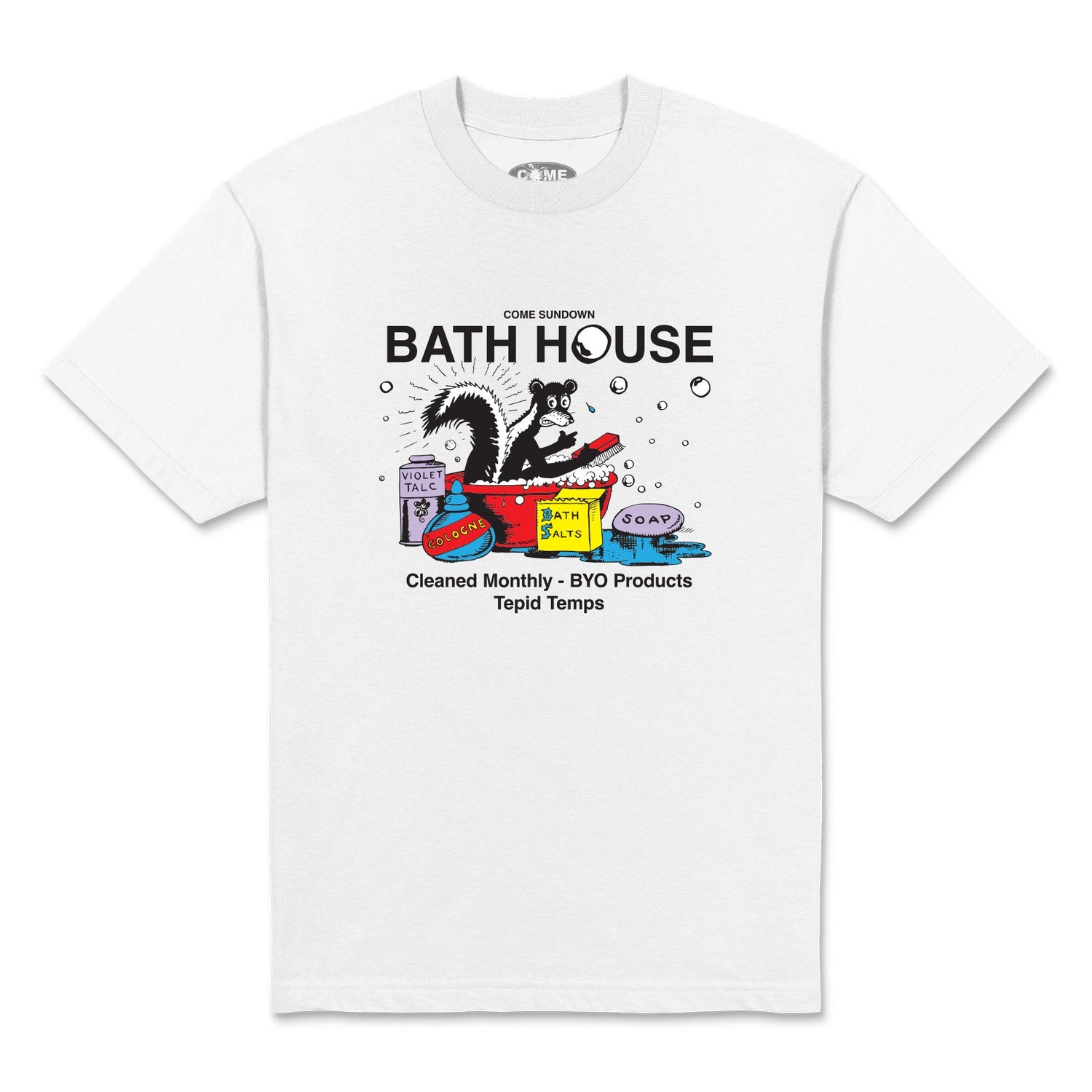 Bath House Tee, White