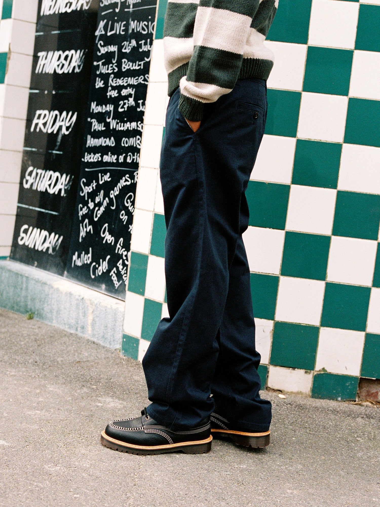 Washed Relaxed Pants, Army