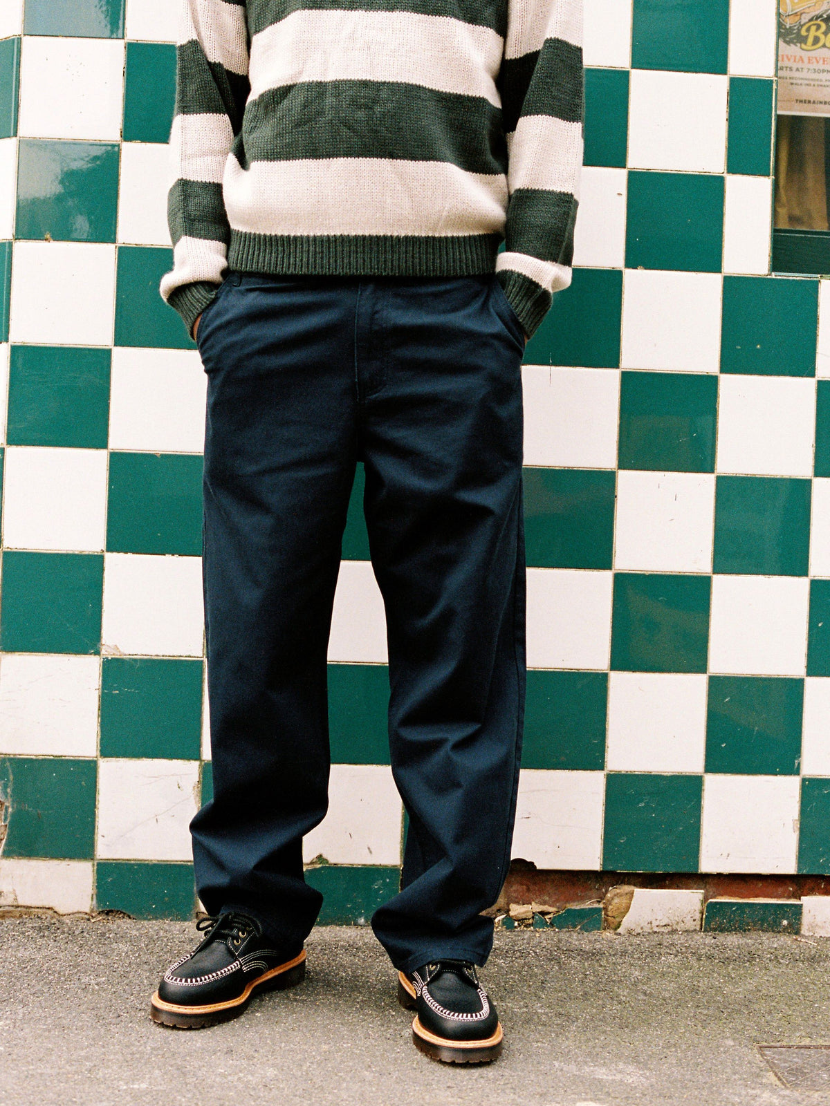 Washed Relaxed Pants, Army
