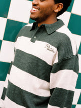 Jive Stripe Knit Sweater, Forest / Cream