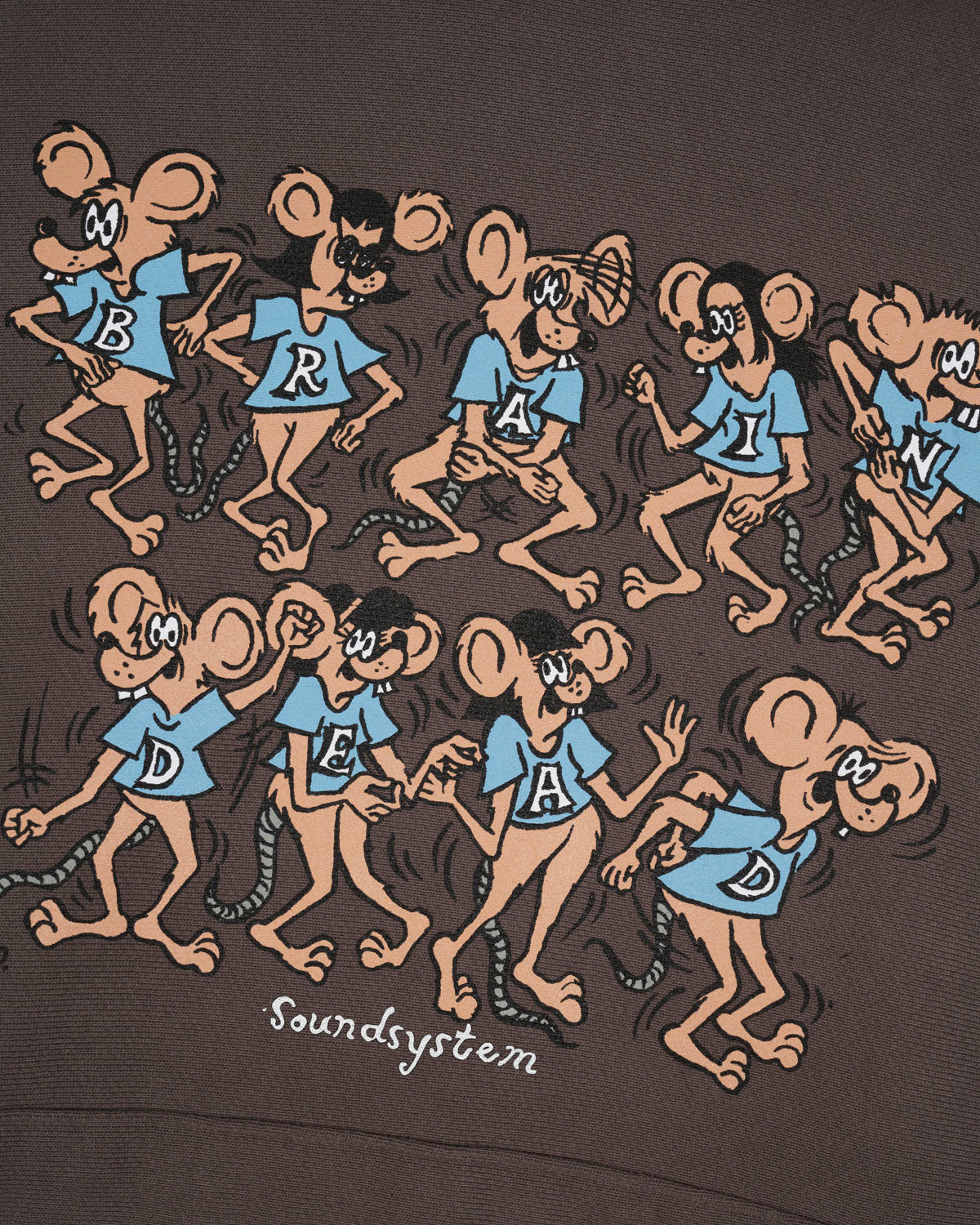 Rat Dance Soundsystem Pullover Hood, Clay