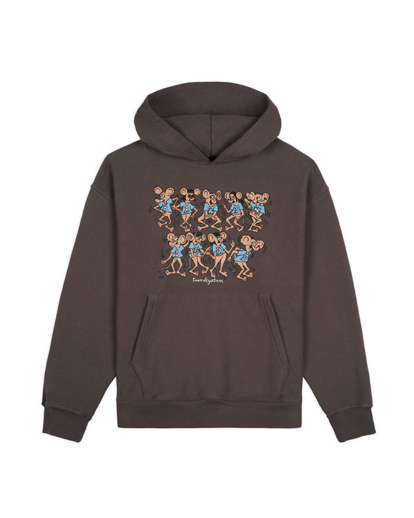 Brain Dead Rat Dance Soundsystem Pullover Hood, Clay
