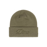 Cursive Beanie, Military Green