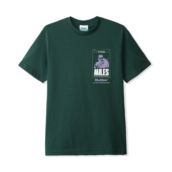 Butter Goods Round About Midnight Tee, Dark Forest