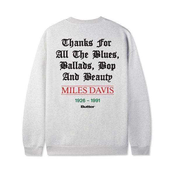 Butter Goods Thanks Crewneck, Ash
