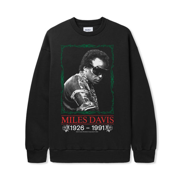 Butter Goods Thanks Crewneck, Black