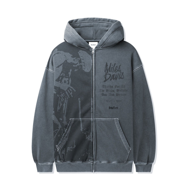 Butter Goods Thanks Zip-Thru Hood, Charcoal