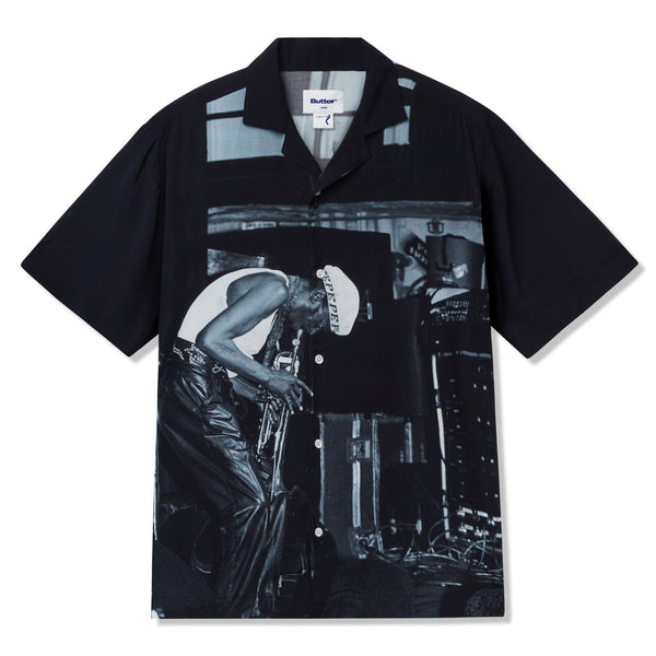 Butter Goods Savoy Rayon S/S Shirt, Black