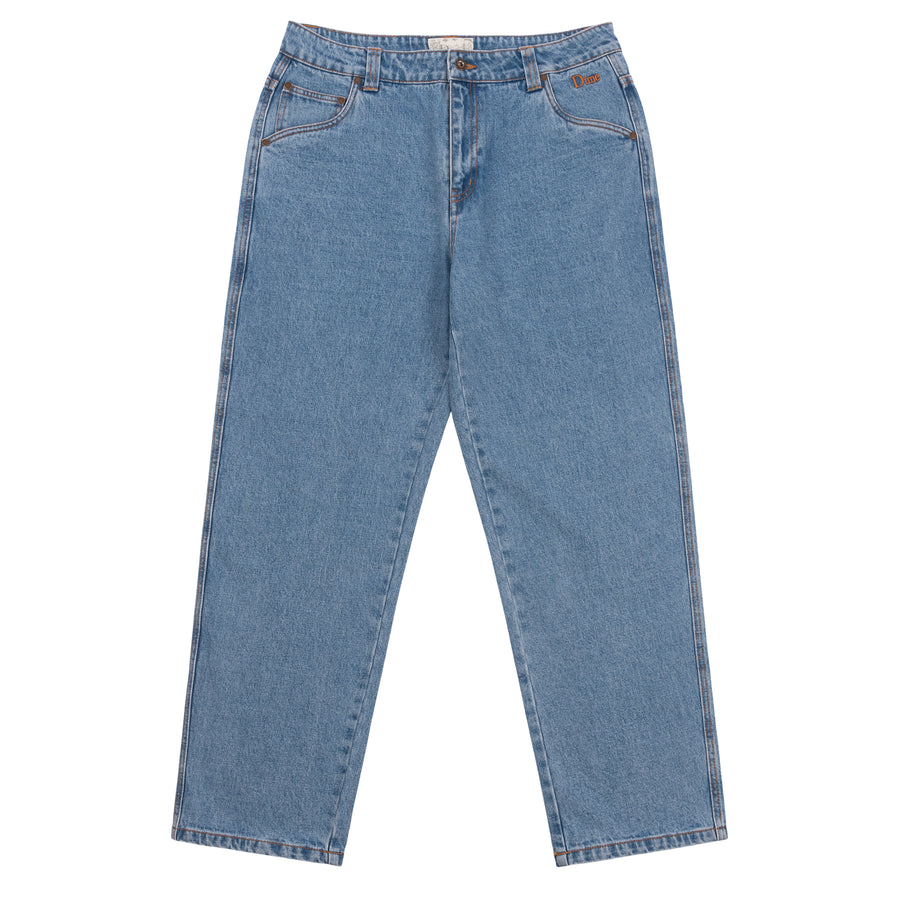 Classic Relaxed Denim Pants, Blue Washed