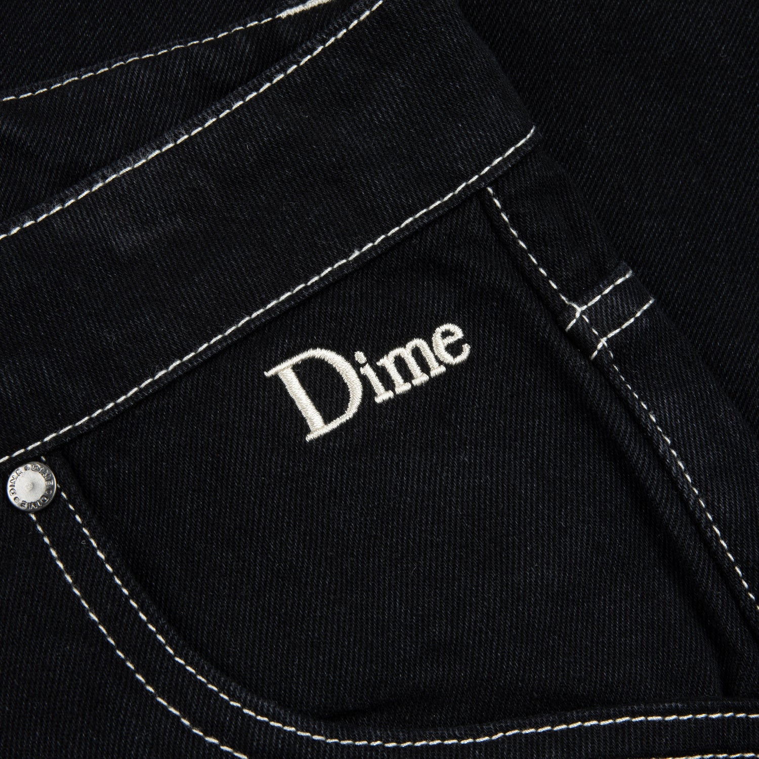 Classic Baggy Denim Jeans, All Black