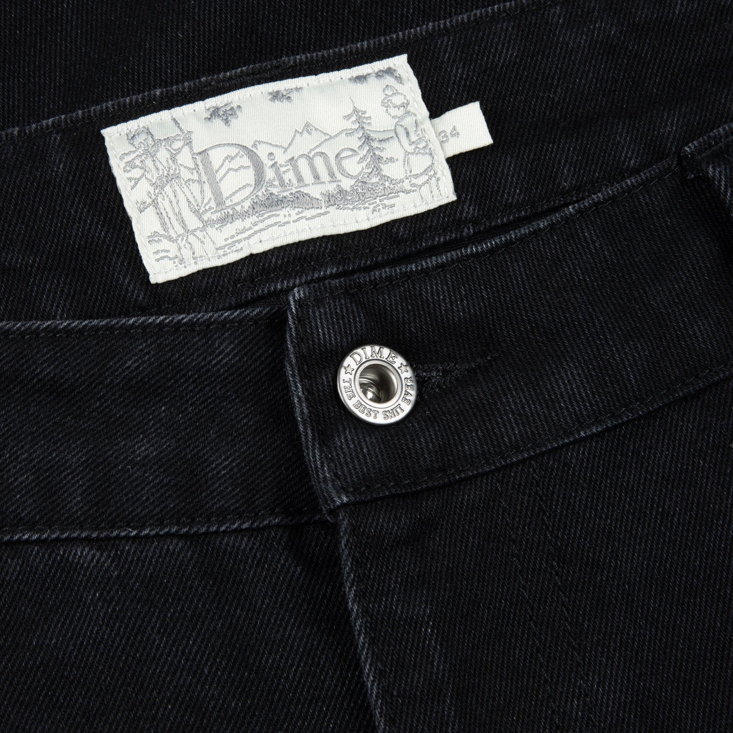 Classic Relaxed Denim Jeans, All Black