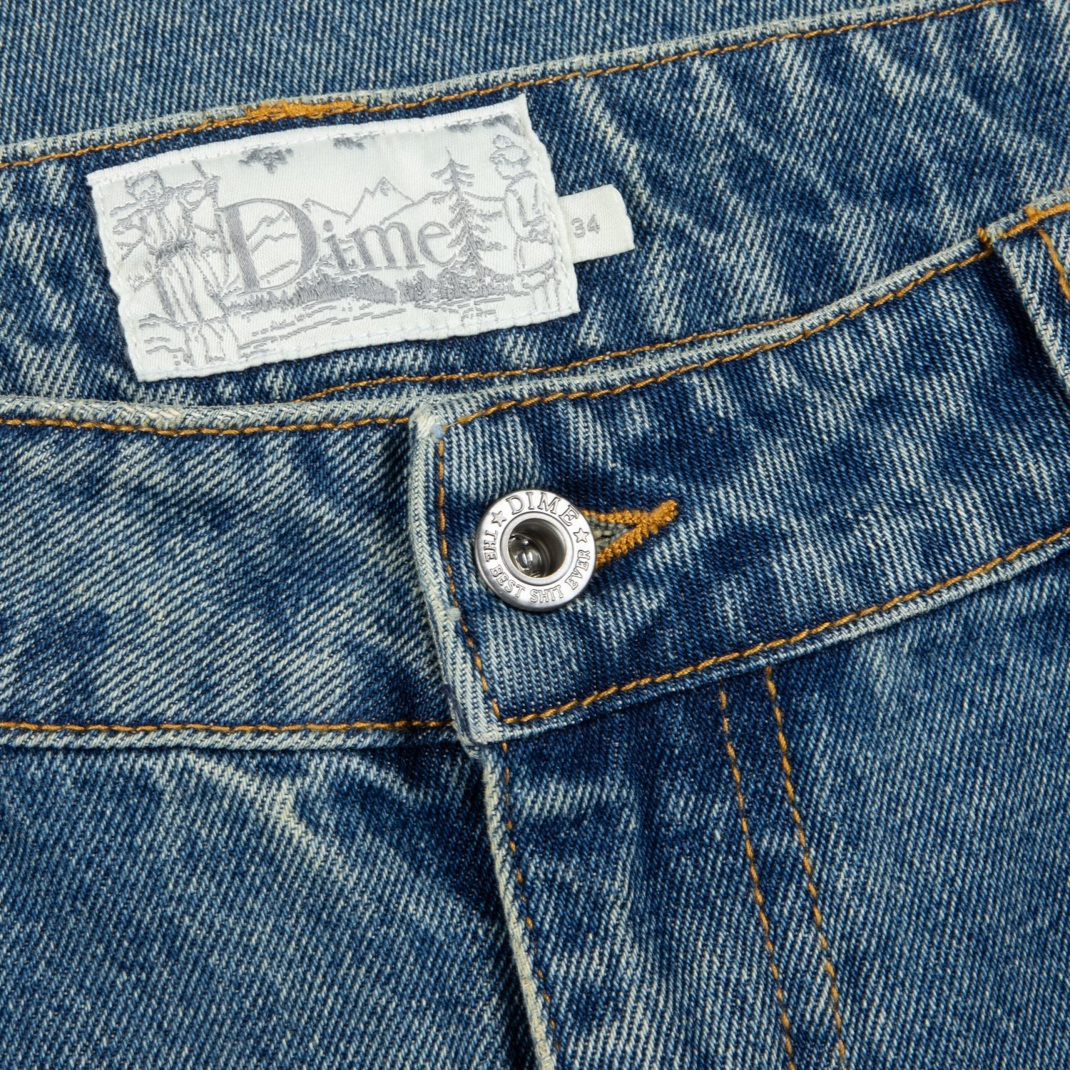 Classic Relaxed Denim Jeans, Sandblasted Indigo