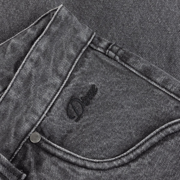 Dime Straight Denim Jeans, Faded Black