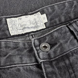Straight Denim Jeans, Faded Black