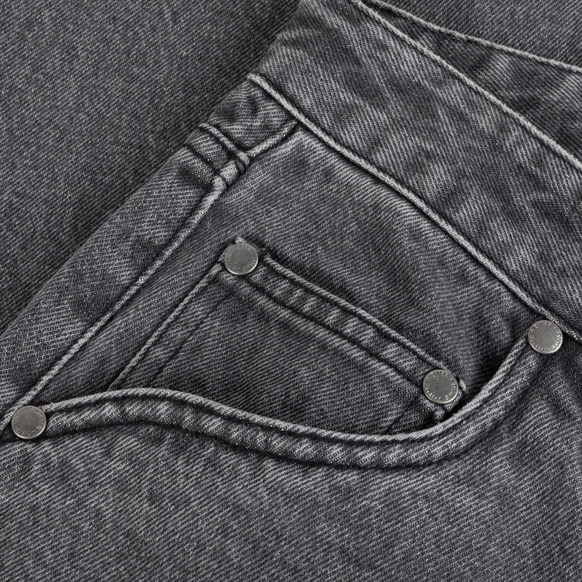 Straight Denim Jeans, Faded Black