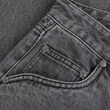 Straight Denim Jeans, Faded Black