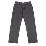 Straight Denim Jeans, Faded Black