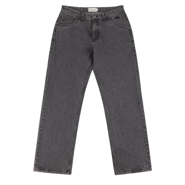 Dime Straight Denim Jeans, Faded Black