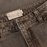 Relaxed Denim Jeans, Sandblasted Brown