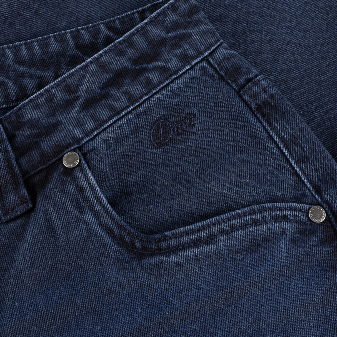 Relaxed Denim Jeans, Sandblasted True Blue