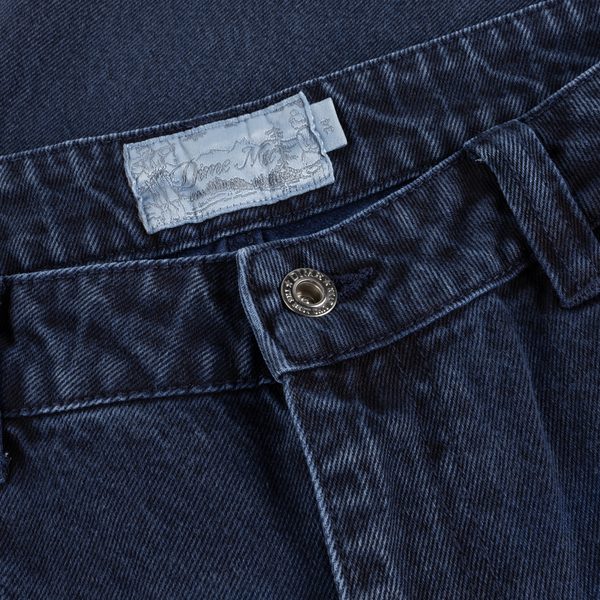 Dime Relaxed Denim Jeans, Sandblasted True Blue