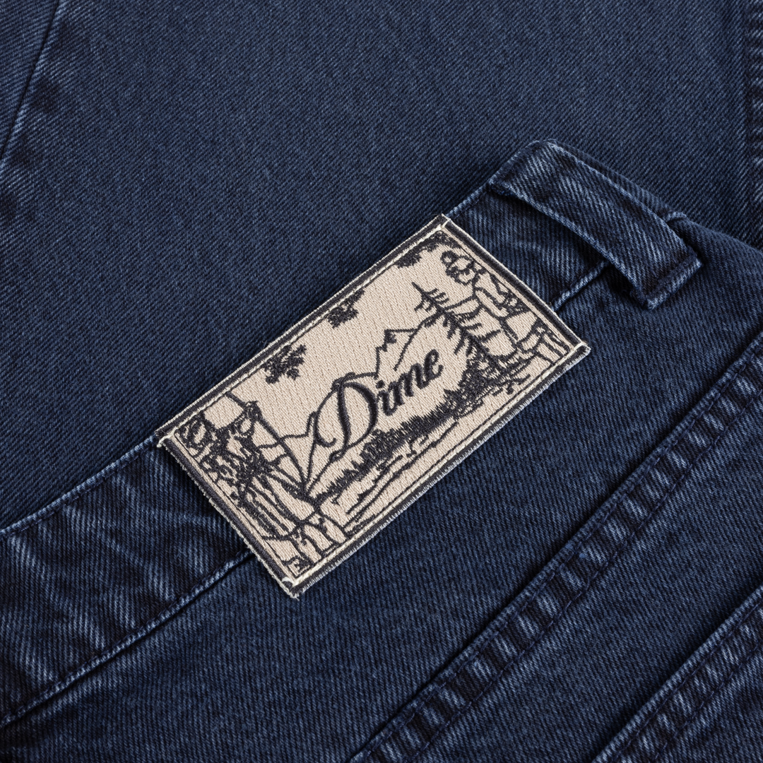 Relaxed Denim Jeans, Sandblasted True Blue