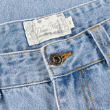 Straight Denim Jeans, Blue Washed