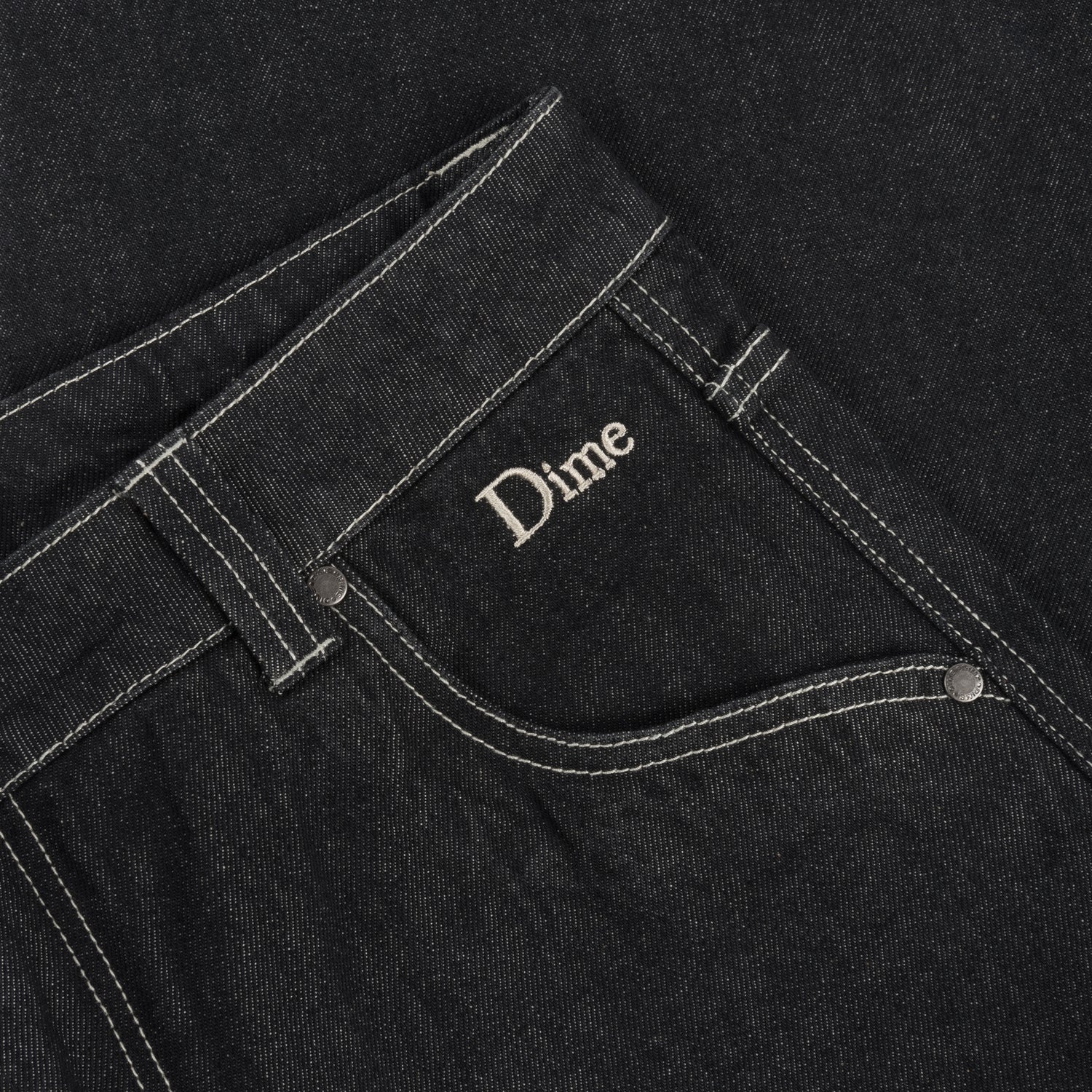 Classic Baggy Denim Jeans, Black Washed