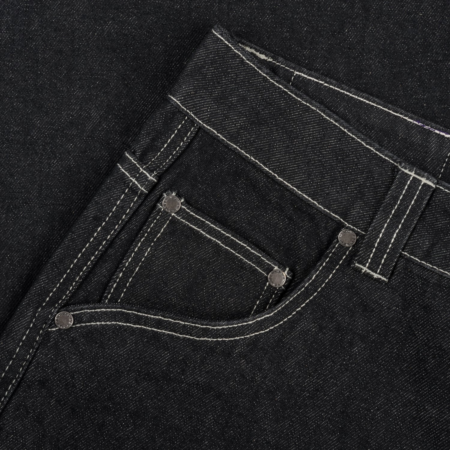 Classic Baggy Denim Jeans, Black Washed