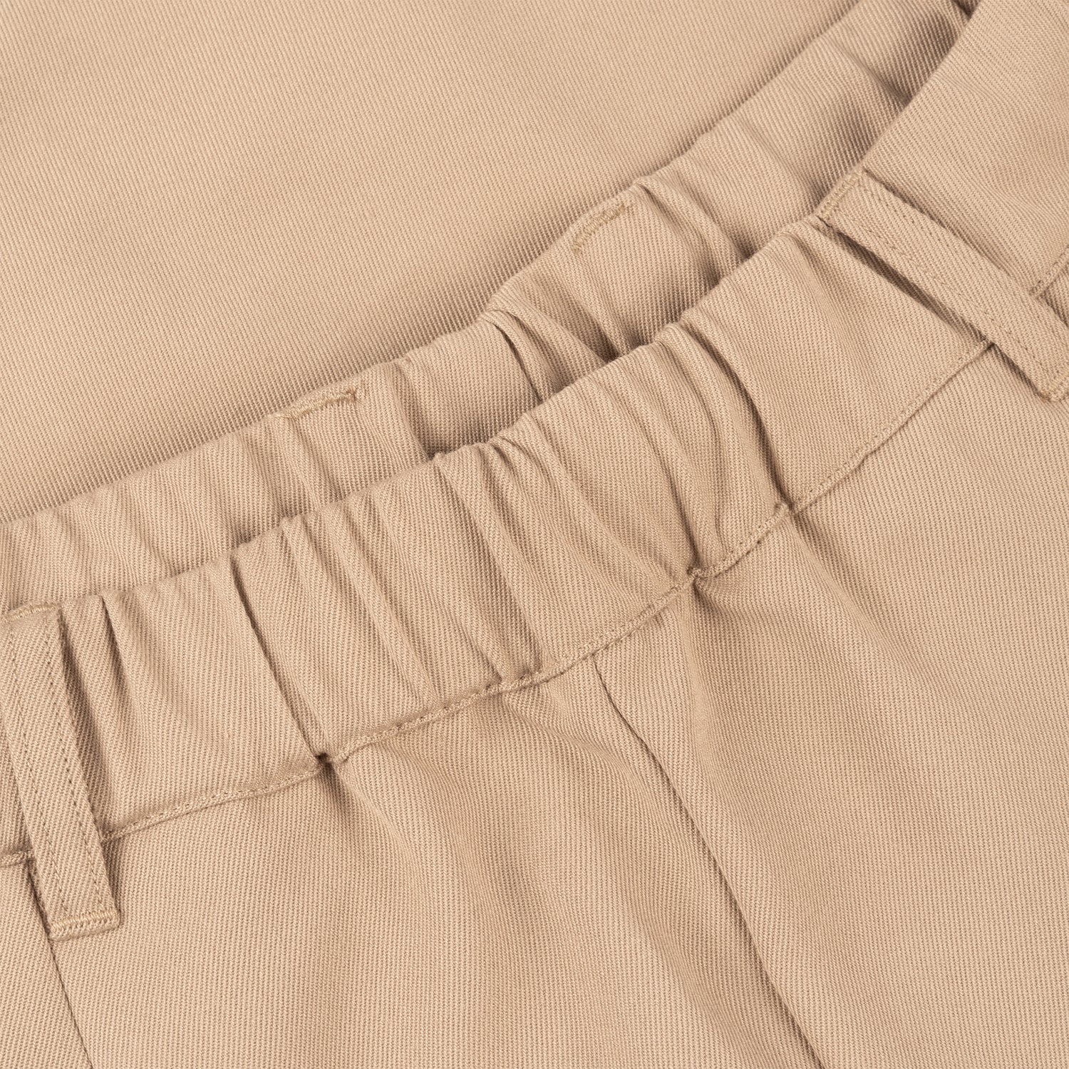 Pleated Twill Pants, Tan