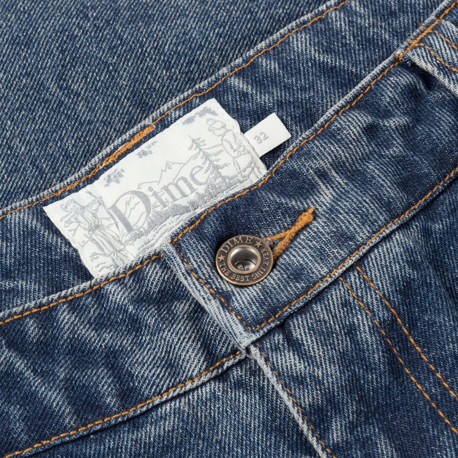 Classic Baggy Denim Jeans, Stone Washed