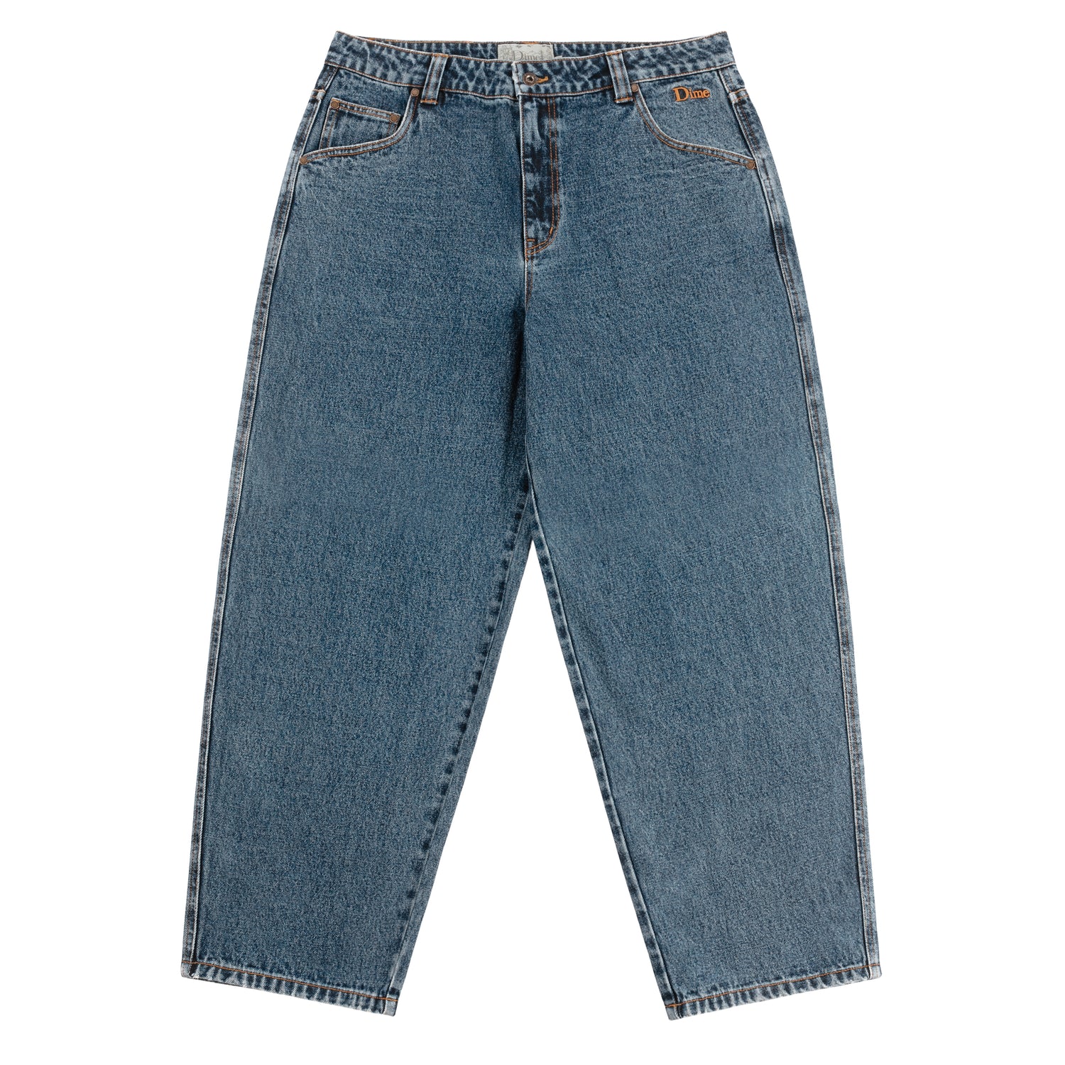 Classic Baggy Denim Jeans, Stone Washed