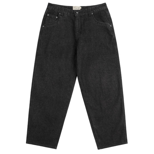 Classic Baggy Denim Pants, Black Washed
