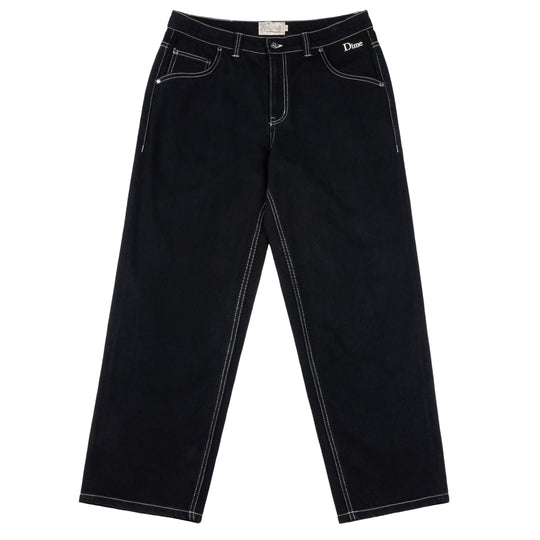 Classic Relaxed Denim Pants, Black / Contrast Stitch