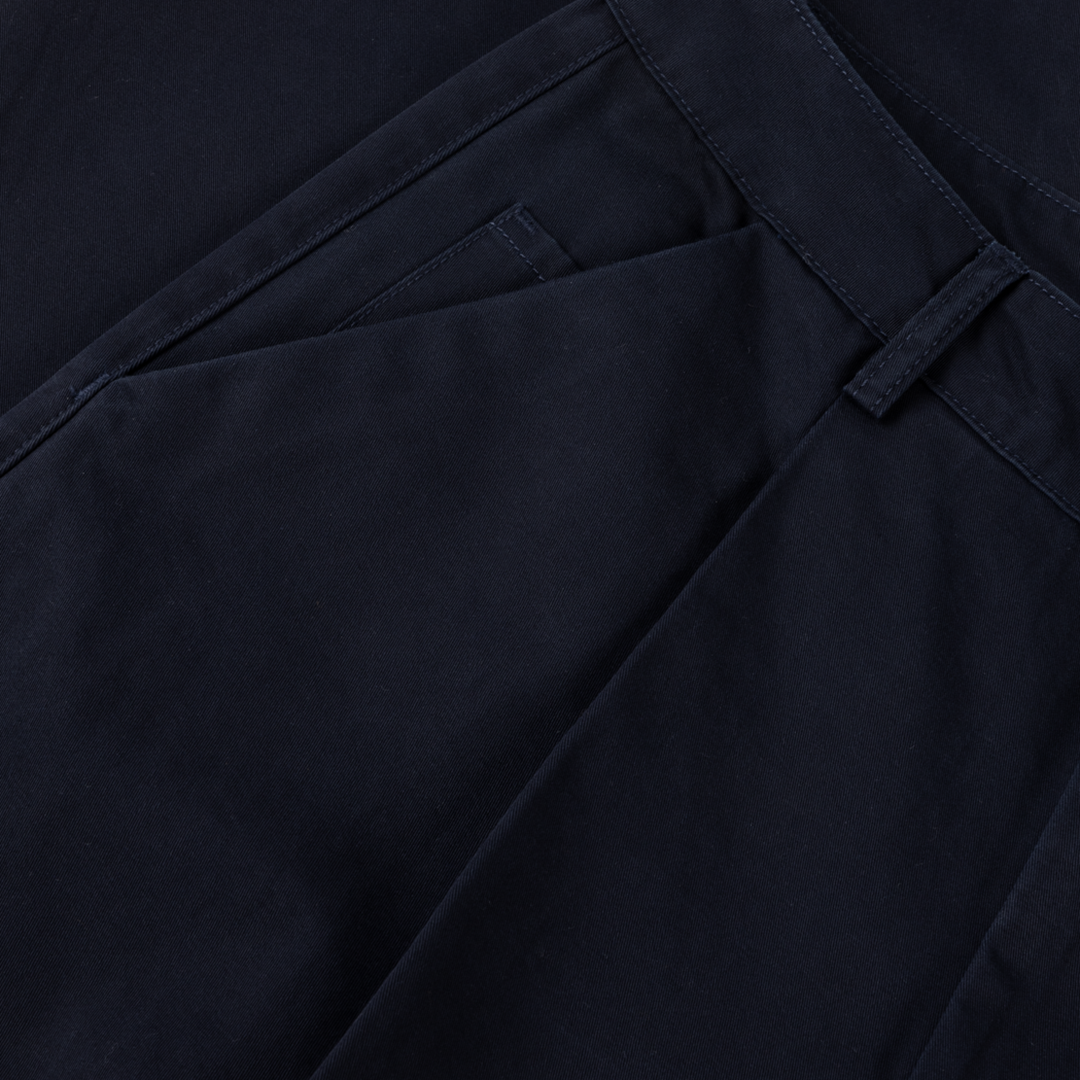 Baggy Chino Pants, Navy