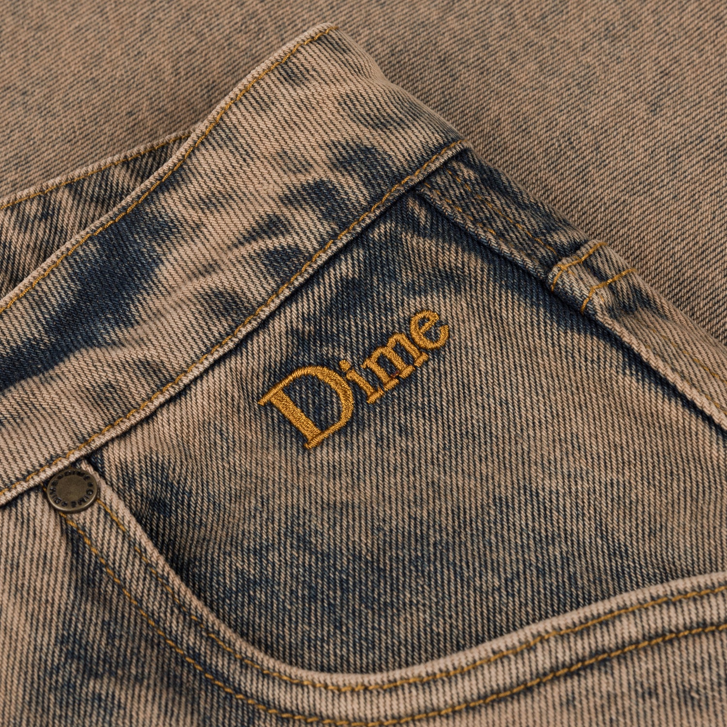 Classic Baggy Denim Pants, Overdyed Brown