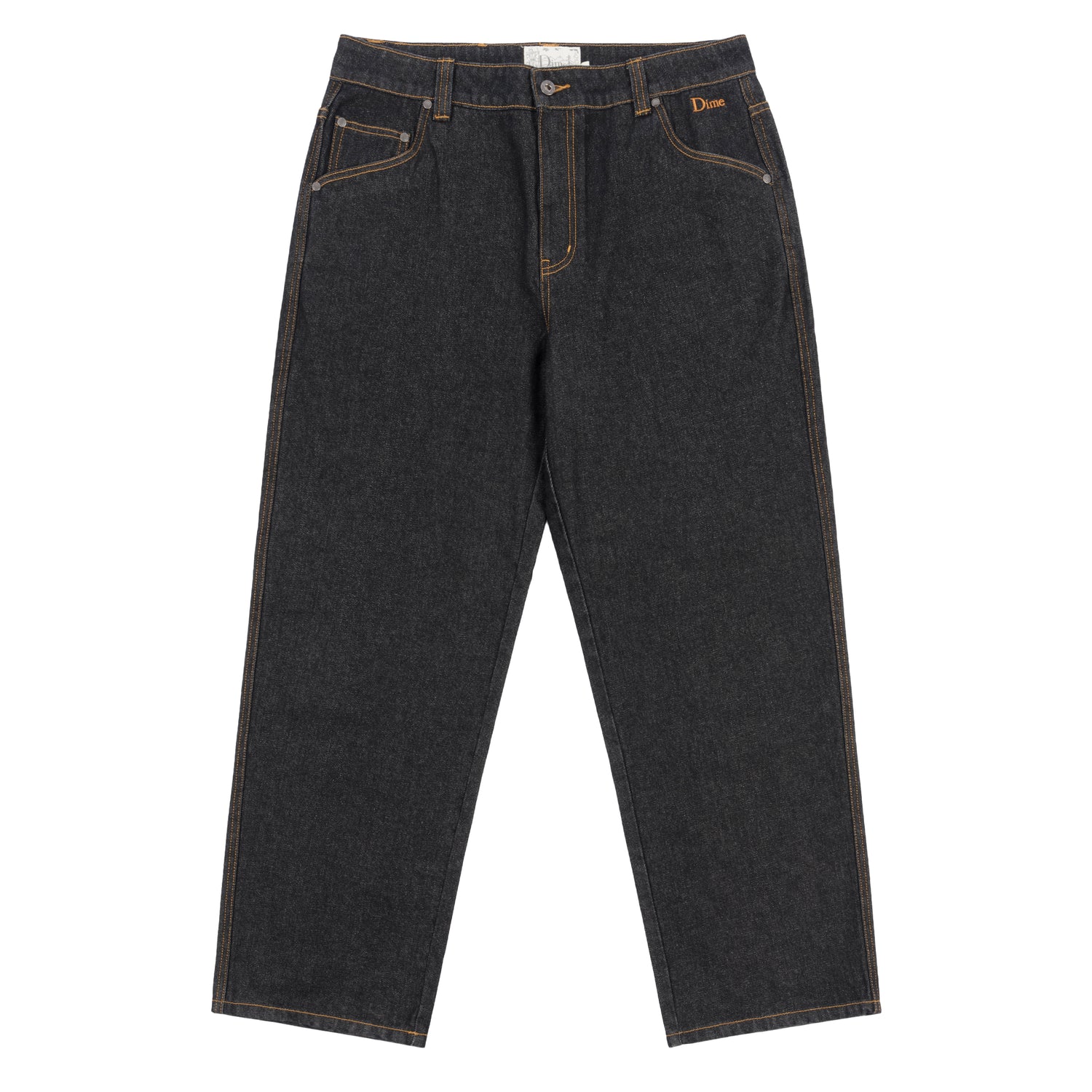 Classic Relaxed Denim Pants, Black Wash