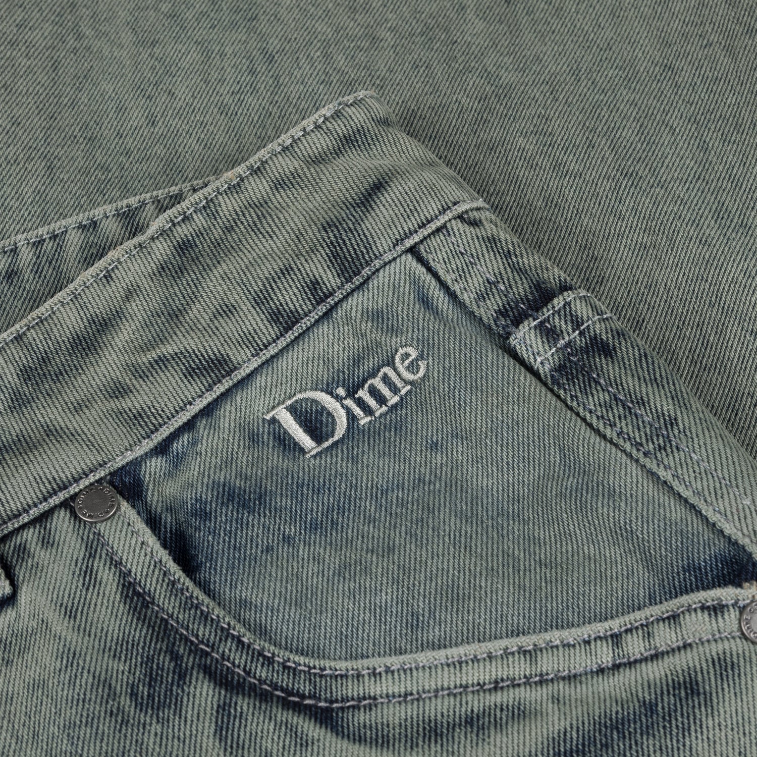 Classic Relaxed Denim Pants, Overdyed Forest