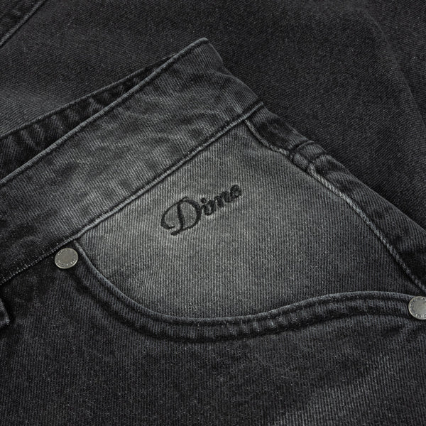 Dime Classic Baggy Denim Pants, Sandblasted Black