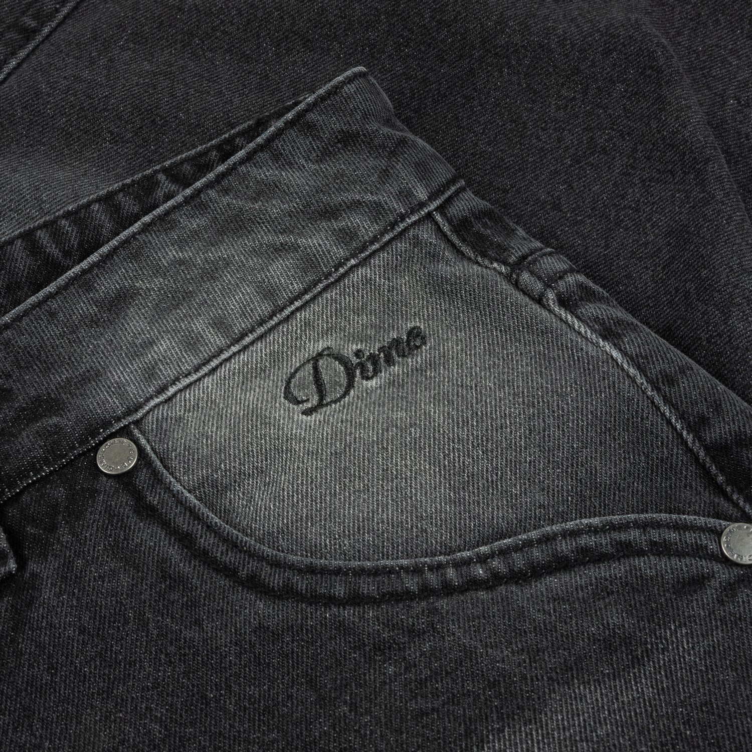 Classic Baggy Denim Pants, Sandblasted Black