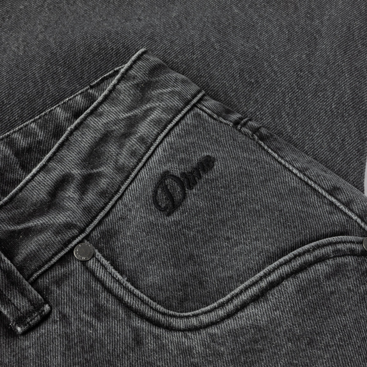 Classic Relaxed Denim Pants, Faded Black.