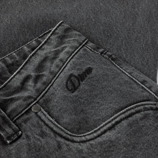 Dime Classic Relaxed Denim Pants, Faded Black.