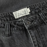 Classic Relaxed Denim Pants, Faded Black.